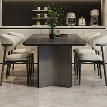 将图片加载到图库查看器，Arron Sintered Stone Full Support Base Dining Table

