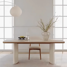 将图片加载到图库查看器，Rebekah Nordic French Rock Slab Dining Table
