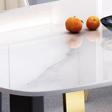 Load image into Gallery viewer, Quinn Celebrity Gold Leg Sintered Stone Dining Table 1.2m to 1.8m
