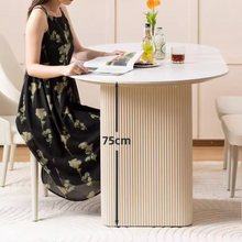 将图片加载到图库查看器，Wilma Off White Cream Leg Modern Dining Table
