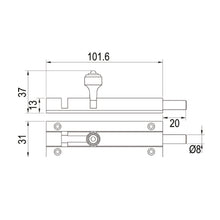 Load image into Gallery viewer, ARMOR Door Latch Matt Black ADB-1403/MB
