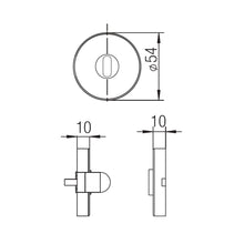 Load image into Gallery viewer, ARMOR Vacancy Thumbturn Door Lock ADB-009/SS
