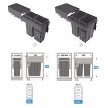Load image into Gallery viewer, MIRAI Multi Compartment Pull Out Cabinet Trash Bin

