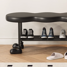 将图片加载到图库查看器，Natalie Creative Cream Black Shoe Bench
