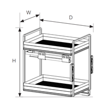 将图片加载到图库查看器，MIRAI Layers Bottom Mounted Pull Out Basket With Anti - Slip Mat - White
