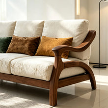 Muatkan imej ke dalam penonton Galeri, Osborn Curve Joint Solid Wood Frame Sofa
