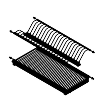 将图片加载到图库查看器，MIRAI Luxury Stainless Steel Dish Rack (201) - Black
