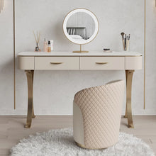 Muatkan imej ke dalam penonton Galeri, Juliette Luxury Desiger Gold Dressing Table Set 0.9m to 1.5m
