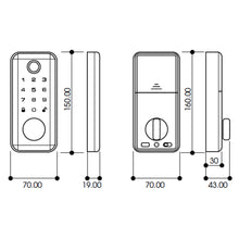 将图片加载到图库查看器，SKISET Smart Digital Lock T-3
