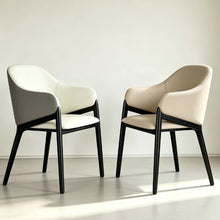 将图片加载到图库查看器，Hebert PU Leather Backrest Slope Dining Chair

