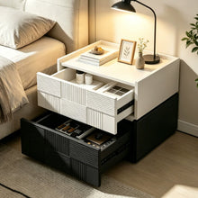 Load image into Gallery viewer, Lucille Box Weave Wooden Bedside Table
