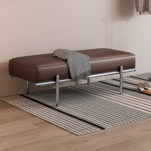 将图片加载到图库查看器，Donovan PU Leather Waiting Bench
