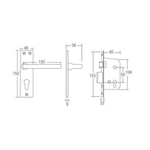 Load image into Gallery viewer, ARMOR Mortise Lock Double Cylinder ALM-4550/D60/2001/SS
