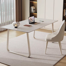 将图片加载到图库查看器，Knight Pure White Minimalist Study Work Desk
