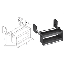 Muatkan imej ke dalam penonton Galeri, MIRAI Up And Down Storage Kit Elevator Basket With Soft Closing - Dark Grey
