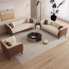 Load image into Gallery viewer, Lloyd Low Back Rest Side Tone Pet Friendly Leather Sofa
