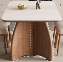 Muatkan imej ke dalam penonton Galeri, Herrera Solid Wood Sintered Slab Dining Table
