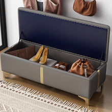 Load image into Gallery viewer, Poppy Gold Lining Storage Bench
