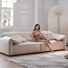将图片加载到图库查看器，Eleanor Elephant Ear New Modern Linear Fabric Sofa
