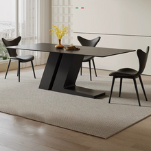 Muatkan imej ke dalam penonton Galeri, Marwa Z Design Leg Sintered Stone Dining Table
