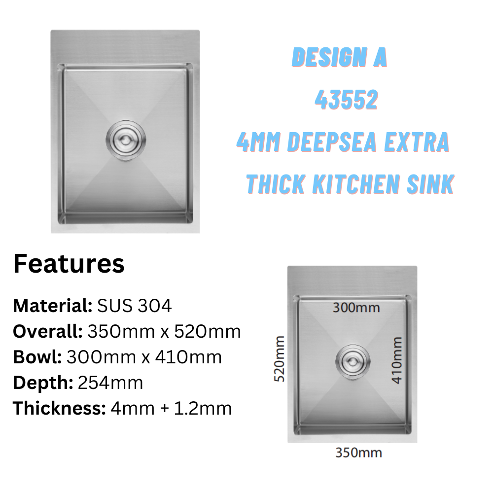 LEVANZO 4mm Extra-Thick Sink