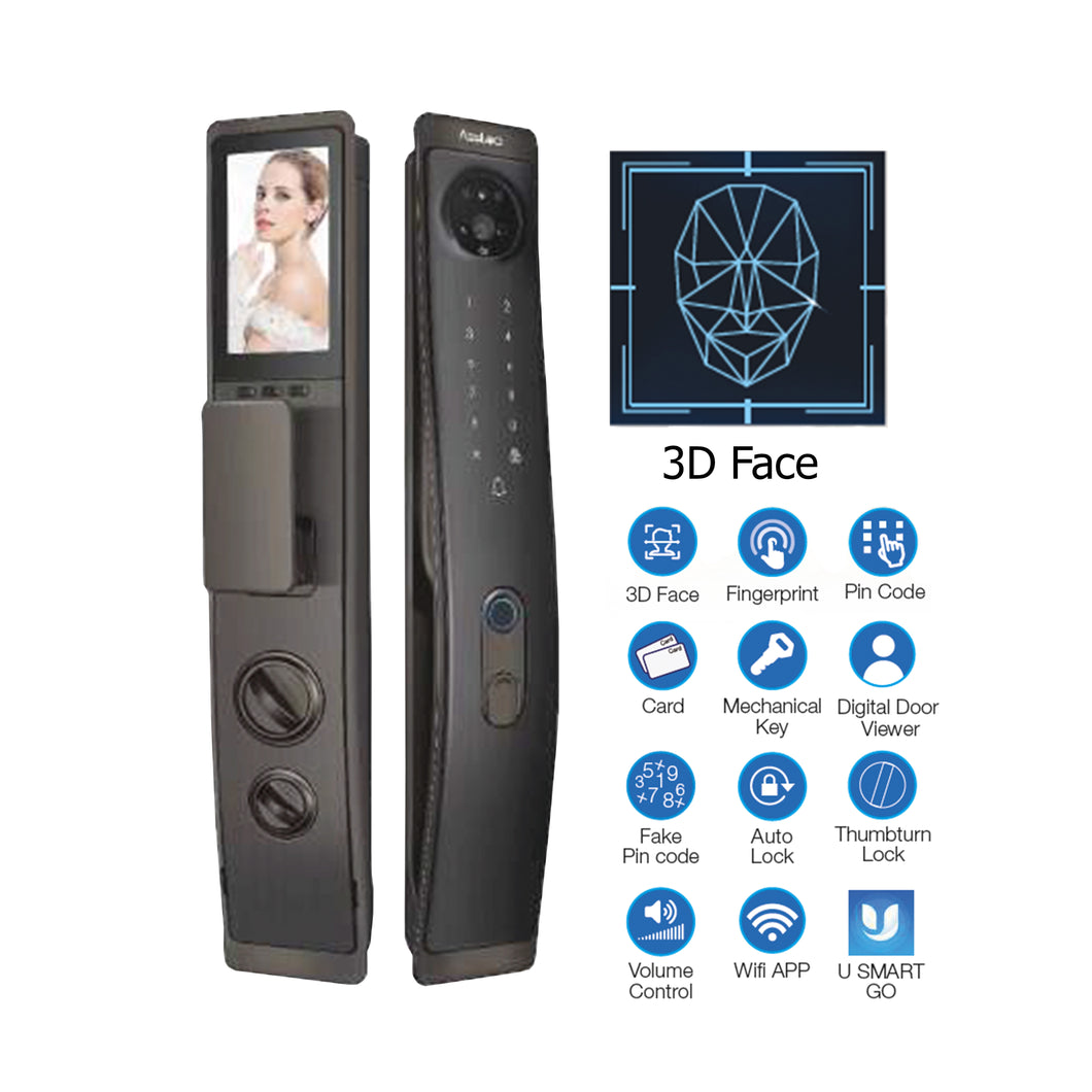 AEGLOG 3D Face Smart Push Pull Door Lock AEG-SDL-6068/V8