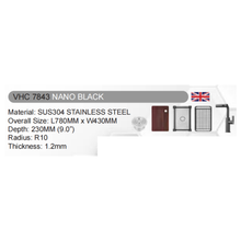 Muatkan imej ke dalam penonton Galeri, VULCANO SUS304 Stainless Steel Nano Handmade Kitchen Sink [VHC7843]
