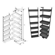 Load image into Gallery viewer, MIRAI Side Large Tall Unit Basket With Soft Closing Slide - Dark Grey
