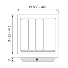 将图片加载到图库查看器，MIRAI ABS Cutlery Tray 600B
