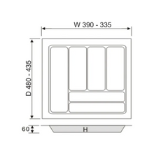 将图片加载到图库查看器，MIRAI ABS Cutlery Tray 450C
