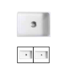 Load image into Gallery viewer, CAVARRO Fireclay Square &amp; Flat Kitchen Sink [White] CFS241810/301810/331810
