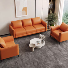 Muatkan imej ke dalam penonton Galeri, Melendez Pet Friendly PU Leather Triangle Design Sofa
