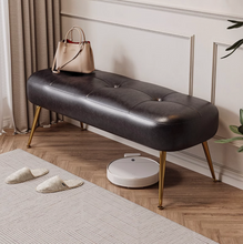 将图片加载到图库查看器，Milan Fashion Oil Wax Leather Bench
