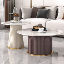 将图片加载到图库查看器，Gibson Pleated Round Coffee Table
