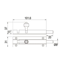 Load image into Gallery viewer, ARMOR Door Latch Aluminium ADB-1103/SN
