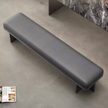 Muatkan imej ke dalam penonton Galeri, Pedro Leather Designer Bench Stainless Steel Leg
