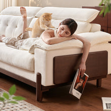 Load image into Gallery viewer, Owain Solid Wood and Adjustable Headrest Sofa
