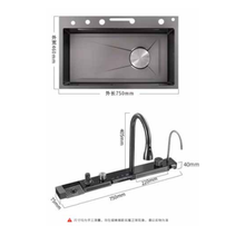 Muatkan imej ke dalam penonton Galeri, VULCANO SUS304 Stainless Steel Nano Handmade Kitchen Sink [WHALE]
