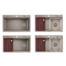 Muatkan imej ke dalam penonton Galeri, VULCANO SUS304 Stainless Steel Nano Handmade Kitchen Sink [VHC8048]
