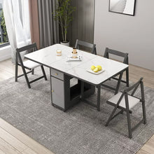 Muatkan imej ke dalam penonton Galeri, Marsh Folding Table Space Saving Sintered Stone Dining Table
