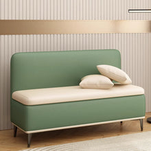 Muatkan imej ke dalam penonton Galeri, Murphy Back Rest Dual Tone PU Leather Storage Bench
