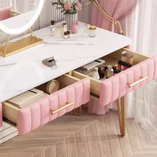 Muatkan imej ke dalam penonton Galeri, Marilyn Princess Style Gold Legs Dressing Table Set 0.6m to 1m
