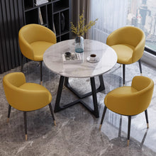 Muatkan imej ke dalam penonton Galeri, Mahoney Marble Design Round Discussion Table Set

