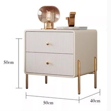 Load image into Gallery viewer, Stein PU Leather Side Modern Bedside Table
