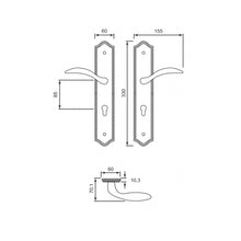 Muatkan imej ke dalam penonton Galeri, FRASCIO Solid Brass Lever Handle On Rose - 300-LE
