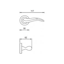Muatkan imej ke dalam penonton Galeri, FRASCIO Solid Brass Lever Handle On Rose - Ixia 3000-50
