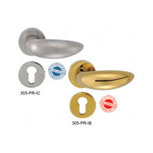 将图片加载到图库查看器，FRASCIO Solid Brass Lever Handle On Rose - Opera 1 305-PR

