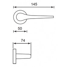 Load image into Gallery viewer, FRASCIO Solid Brass Lever Handle On Rose - Opera 2 307-PR
