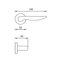 Load image into Gallery viewer, FRASCIO Solid Brass Lever Handle On Rose - Venere 309-52P
