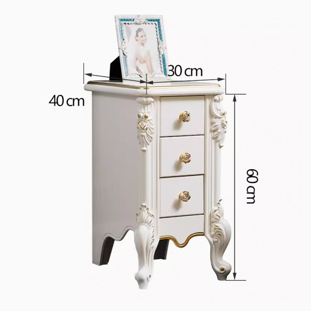 Dominic European Design 3 Drawers Bedside Table